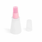 Pensula pentru ulei din silicon cu recipient - 60 ml - roz Garage AutoRide