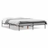VidaXL Cadru de pat, gri sonoma, 120x200 cm, lemn prelucrat și metal