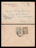 1919 Plic cu scrisoare trimis de diplomatul Filip Lahovary, semnatura, cenzura