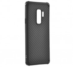 Husa Spate Silicon Roar Carbon Armor Antishock Compatibila Cu Samsung Galaxy S9+ Plus, Negru foto