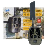 Camera vanatoare PNI Hunting 550C Internet 4G LTE, acces live si notificari prin aplicatia Tuya, acumulator reincarcabil inclus