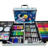 Set pentru desen si pictura in cutie tip servieta cu 145 piese ,design Universe +3 ani