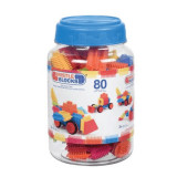 Set 80 de cuburi de construit Albastru, Bristle Blocks