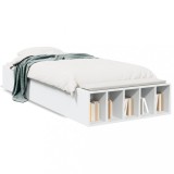 VidaXL Cadru de pat, alb, 90x200 cm, lemn prelucrat