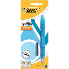 Stilou Bic Easy Clic Standard, Penita Iridium, Corp Albastru, Stilou Bic, Stilouri Bic Cu Rezerva Standard, Stilouri Bic Cu Rezerva, Stilou Argintiu, foto