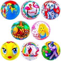 Minge copii, 23 cm, material PVC, diverse desene