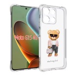 Husa antisoc pentru motorola moto g15, airbag pro, clear, working girl