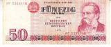 M1 - Bancnota foarte veche - Germania democrata DDR - 50 marci - 1975