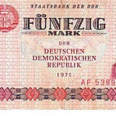 M1 - Bancnota foarte veche - Germania democrata DDR - 50 marci - 1975