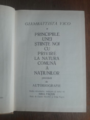 Stiinta Noua - Giambattista Vico / R2P1F foto