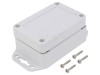 Carcasa universala KRADEX ABS gri deschis, IP67, dimensiuni 60x90x40mm, cu lame fixare si bucsa alama