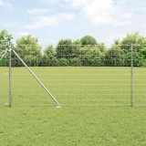 Gard Euro cu 7 St&acirc;lpi cu Spike 1x10 m Oțel Galvanizat