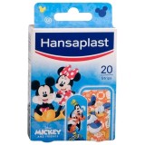 Plasturi pentru Copii, Hansaplast, Disney, Mickey and Friends, Sigileaza si Protejeaza Ranile de Bacterii, Multicolor, 20 buc