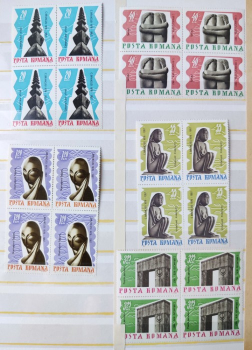 1967 - 10 ani de la moartea lui Constantin Brancusi - LP 645 - bloc de 4 MNH**