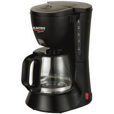Filtru de cafea Verona Black, 600 W, 4-6 cesti, 0.6 L, Functie antipicurare, Cana de sticla, Negru