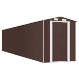 Cumpara ieftin Sopron de gradina, maro inchis, 192x1021x223 cm otel galvanizat