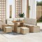vidaXL Set de canapele pentru grădină cu pernă 8 pcs Bej Rattan poli 3362911