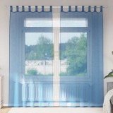 VidaXL Perdele Voile cu Bucle 2 buc Albastru Regal 140x245 cm