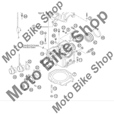 MBS Garnitura galerie evacuare KTM 640 LC4 ADVENTURE 2006 #32, Cod Produs: 58036041000KT foto