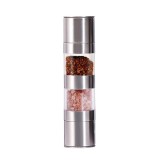 Cumpara ieftin Rasnita Manuala 2 in 1, Inox, 2 x 100ml, Macinare Ajustabila, Sare Piper, Condimente