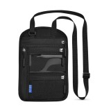 Geanta cu blocare RFID pentru gat Yordawn, negru - RESIGILAT