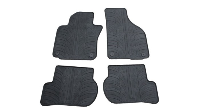 Set covorase auto din cauciuc Skoda Octavia 2 2004-2013, Negru, Gledring, 4 buc.
