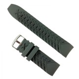 Curea Silicon gri, capete curbate - 24mm, Time Veranda