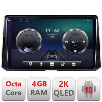 Navigatie Toyota Auris 2018- C-388 Android Octa Core Ecran 2K QLED GPS 4G 4+32GB 360 KIT-388+EDT-E410-2K CarStore Technology foto