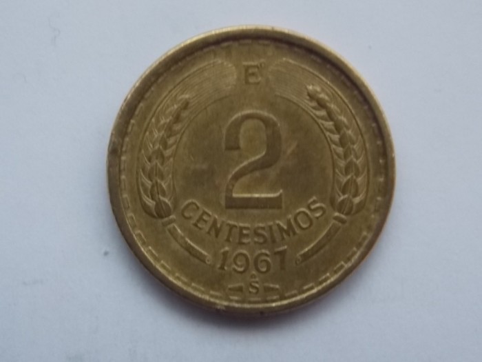 2 CENTESIMOS 1967 CHILE