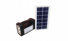 Kit solar cu lanterna si panou solar, 3 becuri incluse foto