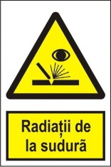 Indicator Radiatii de la sudura - Semn Protectia Muncii foto