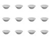 Set boluri, 12 piese, 450 ml, Portelan, Alb model