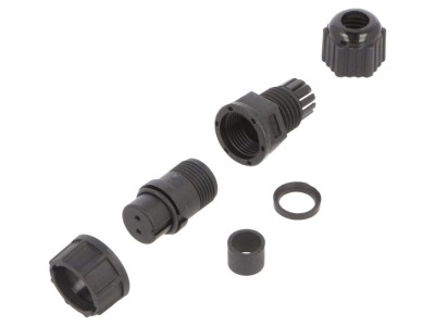 Conector circular mamă IP67 2 pini foto
