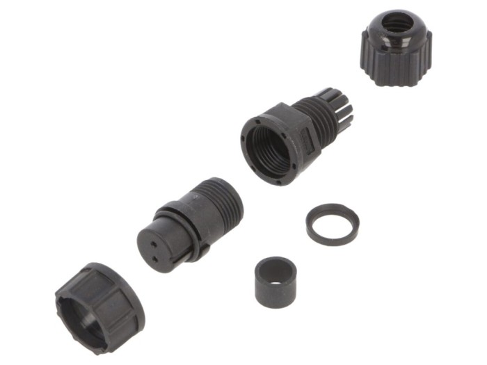 Conector circular mamă IP67 2 pini