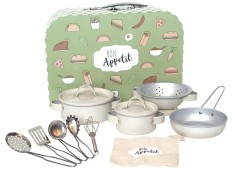 Accesorii Bucătărie de Jucărie pentru Copii cu Ustensile Detaliate și Valiză Practică