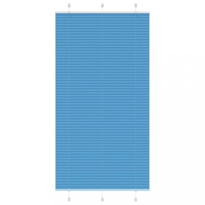 vidaXL Jaluzea plisată Albastru 110x200 cm Lățime țesătură 109,4 cm foto