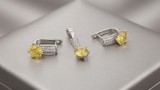Cumpara ieftin Set din Argint 925 cu Zirconii Galben-Citrin si Pavaj de Cristale