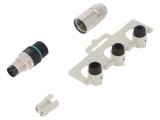 Conector M8 tată 3 pini, IP65/IP67, HARTING - Montare pe cablu