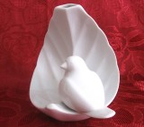 VAZA SOLIFLOR PORTELAN HUTSCHENREUTHER BAVARIA DECOR CU PASARE