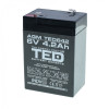 Acumulator Plumb Acid 6V 4.2Ah TED Baterie Stationara UPS Siguranta Jucarii Lanterne Sisteme Alarma