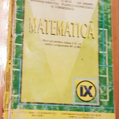 Matematica. Manual clasa IX, M1, M2 de Nastasescu, Nita