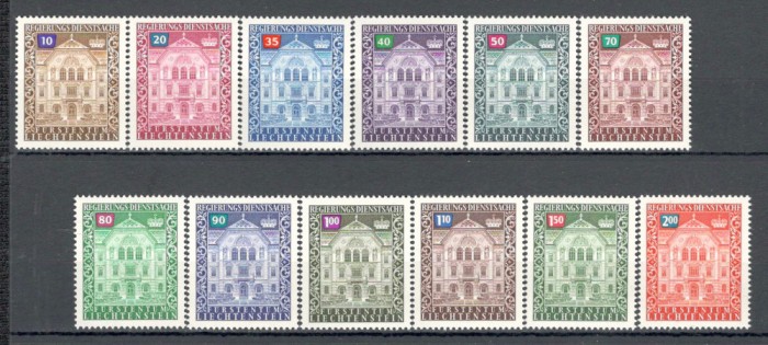 Liechtenstein.1976 Timbre de serviciu-Cladirea Guvernului SL.272