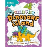 Puzzle Play Dinosaur Island pentru copii 5-8 ani, tema dinozauri, joc educativ