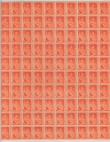 ROMANIA 1945/1947 LP 188 REGELE MIHAI I UZUALE HARTIE GRI VALOAREA 80 LEI PORTOCALIU CU EROARE LE IN LOC DE LEI COALA 100 TIMBRE MNH