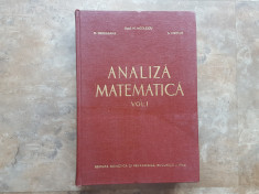 Analiza Matematica Vol.1 - M. Nicolescu. 1966 foto