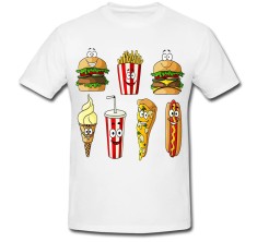 Tricou &amp;quot; Fast food cartoon &amp;quot; foto