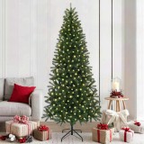 Cumpara ieftin Brad de Crăciun artificial cu 300 LED Verde 210 cm PE și PVC