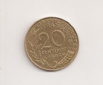 Moneda Franta - 20 Centimes 1988 v1