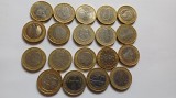 Lot -19 Monede de 1 Euro diferite-,Bulgaria,Cipru,Finlanda,Slovenia,Croatia,Olanda,Letonia,Irlanda,Luxemburg,Grecia,Portugalia etc, Europa