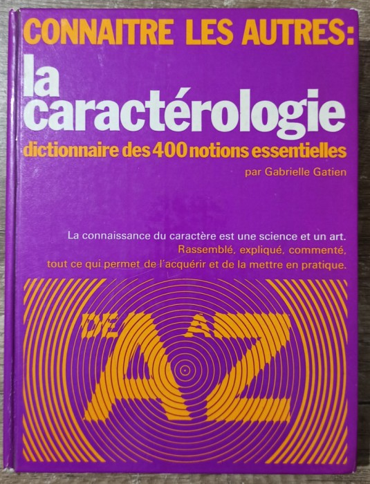 La caracterologie - Gabrielle Gatien